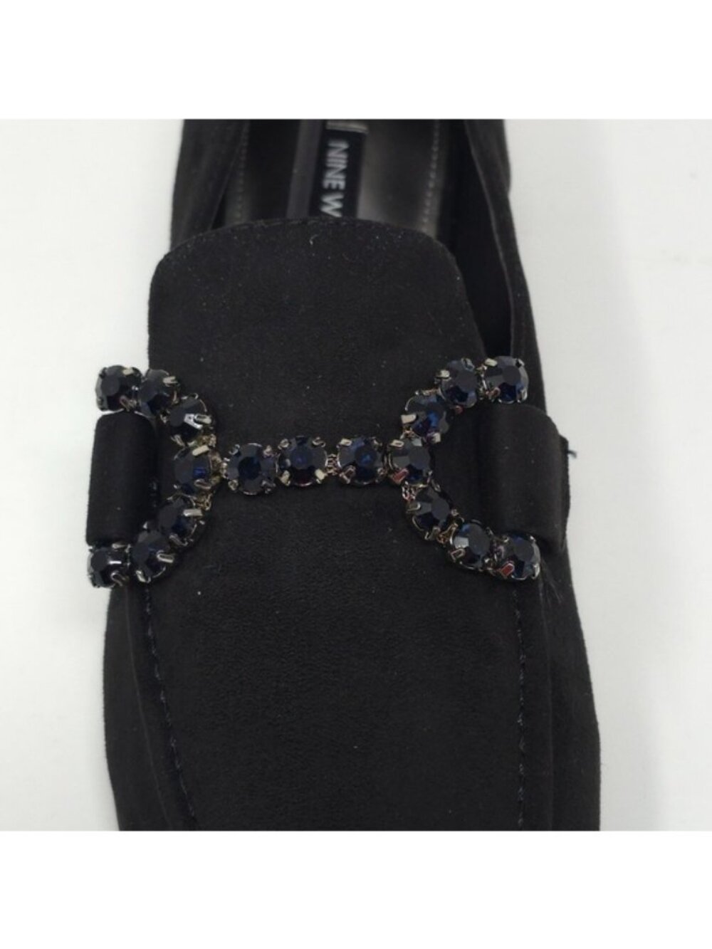 Nine West Lilpa2 Black Suede Chain Loafers 9.5M - Picture 8 of 11